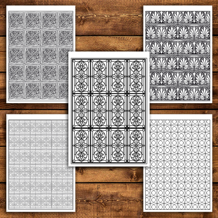 Carte de colorat antistres, 50 de ilustratii Tipare Complexe - Volumul II [4]