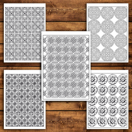Carte de colorat antistres, 50 de ilustratii Tipare Complexe - Volumul II [3]