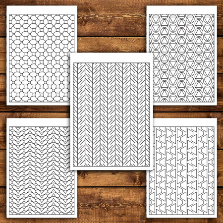 Carte de colorat antistres, 50 de ilustratii Tipare Geometrice - Volumul III [3]