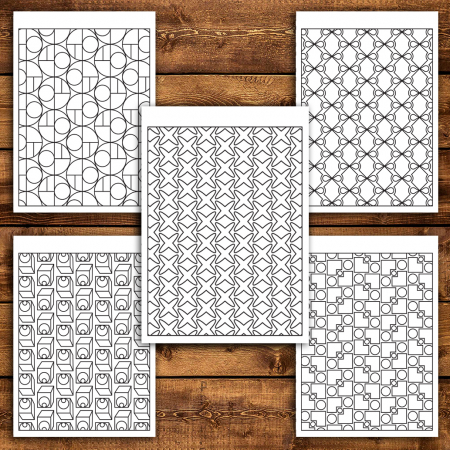 Carte de colorat antistres, 50 de ilustratii Tipare Geometrice - Volumul III [4]