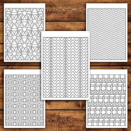 Carte de colorat antistres, 50 de ilustratii Tipare Geometrice - Volumul IV [3]