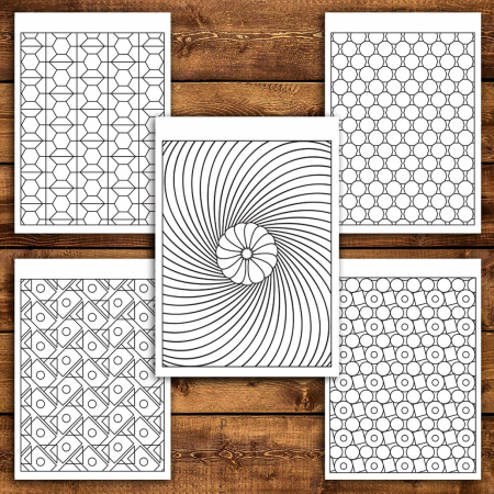Carte de colorat antistres, 50 de ilustratii Tipare Geometrice - Volumul IV [2]