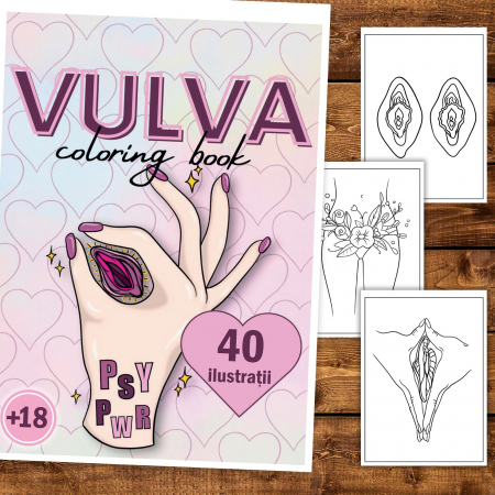Carte de colorat antistres , 50 de ilustratii Vulva, 106 pagini [1]