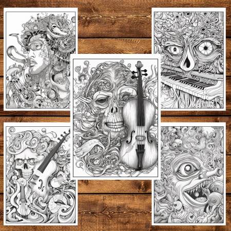 Carte de colorat, 40 de ilustratii, Psychedelia, 86 pagini [3]