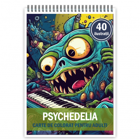 Carte de colorat, 40 de ilustratii, Psychedelia, 86 pagini [1]