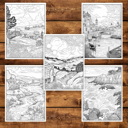 Carte de colorat pentru adulti, 25 de ilustratii, Vincent van Gogh, 56 pagini [3]