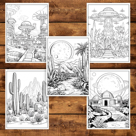 Carte de colorat pentru adulti, 50 de ilustratii, Gardens of the Galaxy, 106 pagini [3]