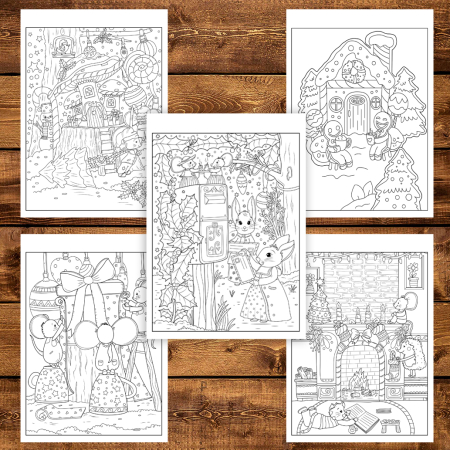 Carte de colorat pentru copii , 40 de ilustratii Magie de Craciun - Volumul IV - Editie Premium, 86 pagini [4]