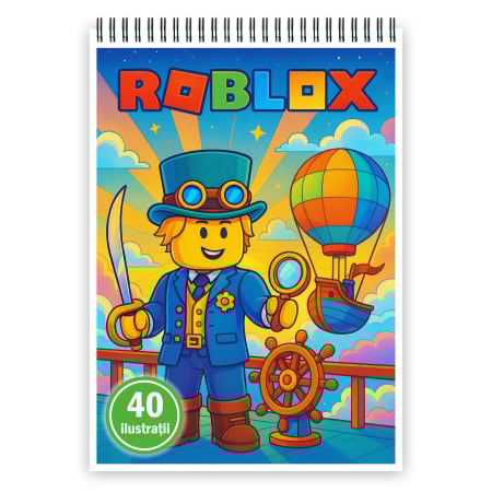 Carti de colorat pentru copii - Carte de colorat pentru copii , 40 de ilustratii Roblox, 106 pagini