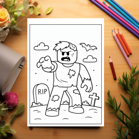 Carte de colorat pentru copii , 40 de ilustratii Roblox, 106 pagini [2]