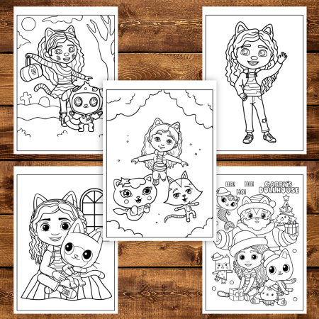 Carte de colorat pentru copii , 44 de ilustratii Gabby's Dollhouse - Volumul II, 88 pagini [3]