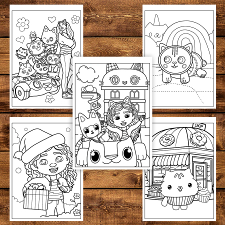 Carte de colorat pentru copii , 44 de ilustratii Gabby's Dollhouse - Volumul II, 88 pagini [4]