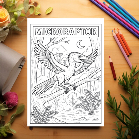 Carte de colorat pentru copii , 45 de ilustratii Invatam Dinozaurii - Volumul II, 96 pagini [2]