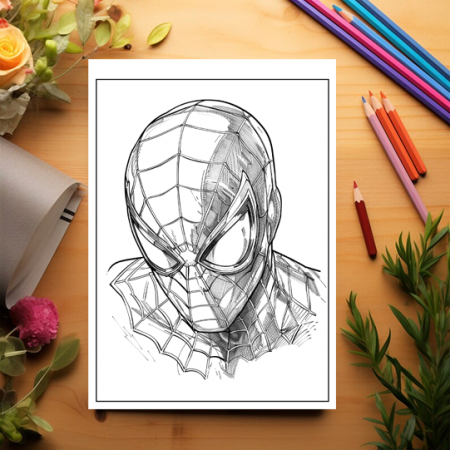 Carte de colorat pentru copii, 48 de ilustratii Supereroi - Volumul IV, 102 pagini [2]