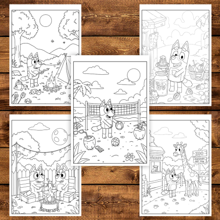 Carte de colorat pentru copii , 50 de ilustratii Aventurile lui Bluey, 106 pagini [3]