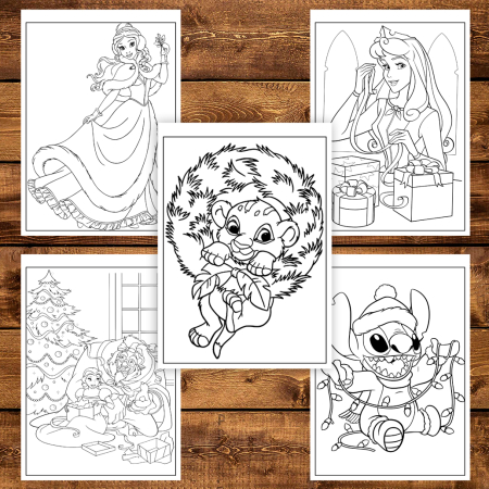 Carte de colorat pentru copii , 50 de ilustratii Craciun ca in Povesti, 106 pagini [3]