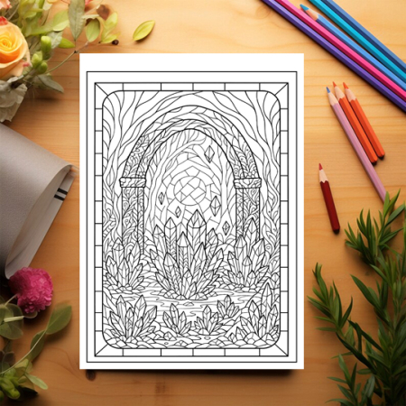 Carte de colorat pentru copii , 50 de ilustratii Padurea Fermecata, 106 pagini [2]