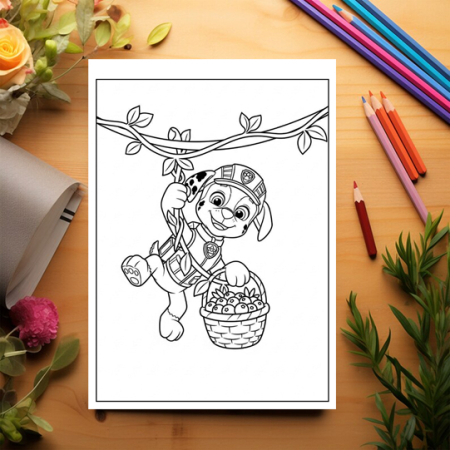 Carte de colorat pentru copii, 50 de ilustratii Patrula Catelusilor - Volumul III, 106 pagini [2]