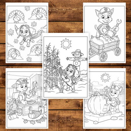 Carte de colorat pentru copii, 50 de ilustratii Patrula Catelusilor - Volumul III, 106 pagini [3]