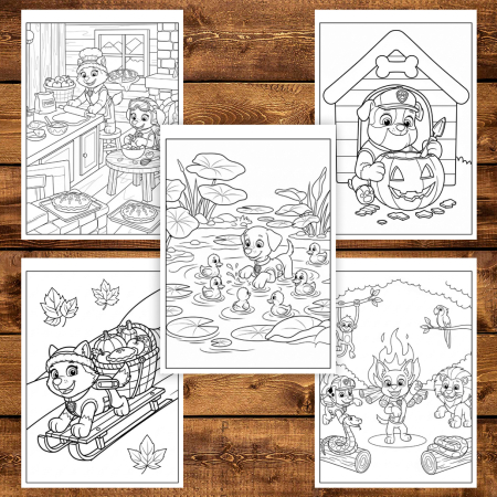 Carte de colorat pentru copii, 50 de ilustratii Patrula Catelusilor - Volumul III, 106 pagini [4]