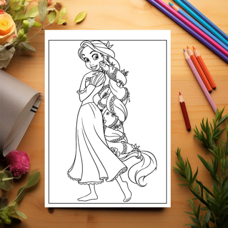 Carte de colorat pentru copii , 50 de ilustratii Printese din Desene - Volumul III, 106 pagini [2]