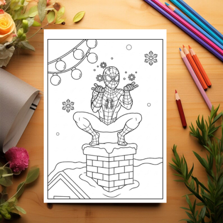 Carte de colorat pentru copii, 50 de ilustratii Supereroi Festivi - Volumul I, 106 pagini [2]