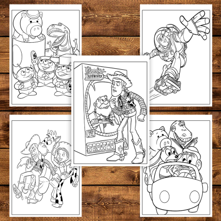 Carte de colorat pentru copii , 50 de ilustratii Toy Story, 106 pagini [4]