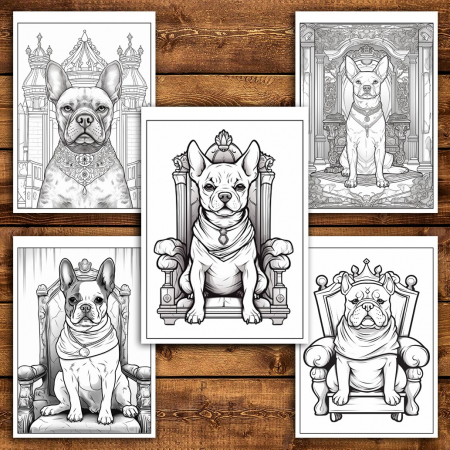 Carte de colorat pentru relaxare si antistres, 38 de ilustratii, Majestic Dogs, 82 pagini [5]
