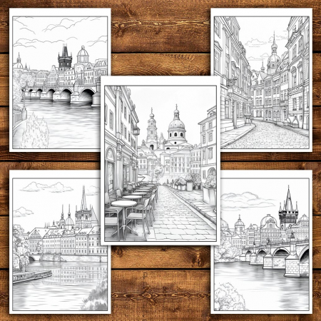 Carte de colorat pentru relaxare si antistres, 45 de ilustratii, Praga, 96 pagini [3]