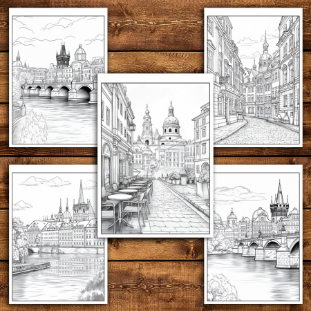Carte de colorat pentru relaxare si antistres, 45 de ilustratii, Praga, 96 pagini [3]