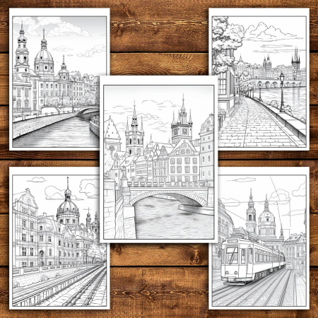 Carte de colorat pentru relaxare si antistres, 45 de ilustratii, Praga, 96 pagini [5]