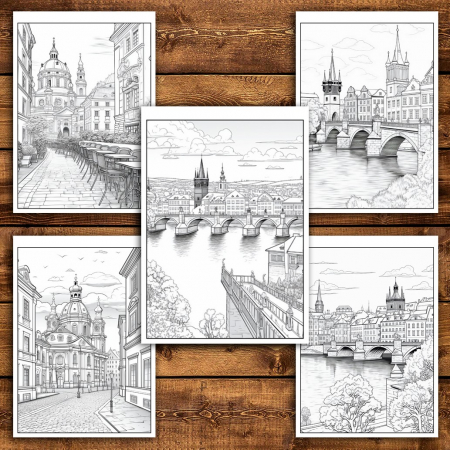 Carte de colorat pentru relaxare si antistres, 45 de ilustratii, Praga, 96 pagini [4]