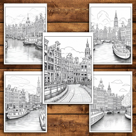 Carte de colorat pentru relaxare si antistres, 50 de ilustratii, Amsterdam, 106 pagini [5]