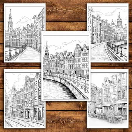 Carte de colorat pentru relaxare si antistres, 50 de ilustratii, Amsterdam, 106 pagini [4]