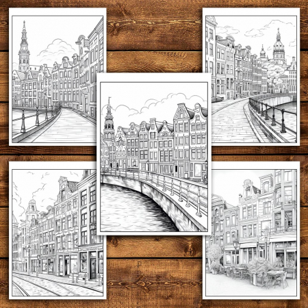 Carte de colorat pentru relaxare si antistres, 50 de ilustratii, Amsterdam, 106 pagini [4]