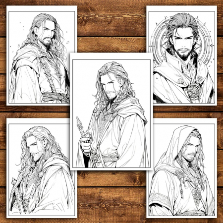 Carte de colorat pentru relaxare si antistres, 50 de ilustratii, Anime Sorcerer, 106 pagini [3]