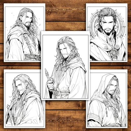 Carte de colorat pentru relaxare si antistres, 50 de ilustratii, Anime Sorcerer, 106 pagini [3]