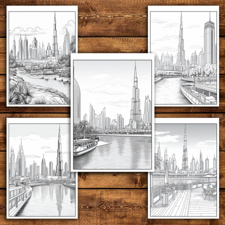 Carte de colorat pentru relaxare si antistres, 50 de ilustratii, Dubai, 106 pagini [4]