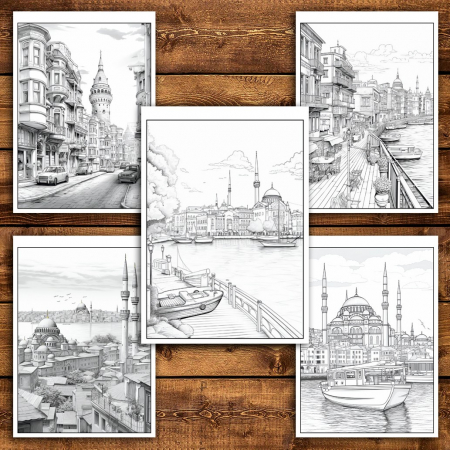 Carte de colorat pentru relaxare si antistres, 50 de ilustratii, Istanbul, 106 pagini [4]