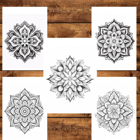 Carte de colorat pentru relaxare si antistres, 50 de ilustratii, Mandala - Volumul II, 106 pagini [3]