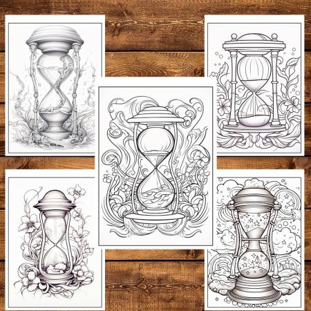 Carte de colorat pentru relaxare si antistres, 50 de ilustratii, Sands of Time - Volumul I, 106 pagini [3]
