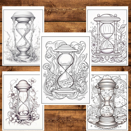 Carte de colorat pentru relaxare si antistres, 50 de ilustratii, Sands of Time - Volumul I, 106 pagini [3]