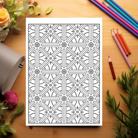 Carte de colorat pentru relaxare si antistres, 50 de ilustratii, Tipare relaxante, 106 pagini [2]