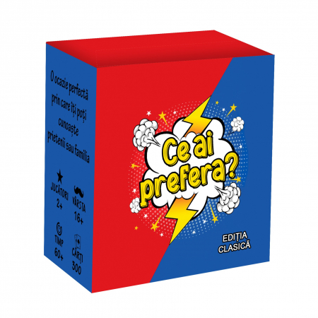 Jocuri - Joc de carti pentru petreceri - Ce ai prefera? Editia clasica, limba romana, 300 intrebari, pentru 2-20 jucatori