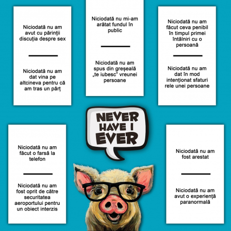 Joc de carti pentru petreceri - Never Have I Ever, 600 intrebari, limba romana, pentru 2-20 jucatori [2]
