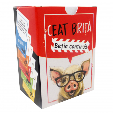 Jocuri - Ceat Brita - Betia continua, joc de carti pentru petreceri. Limba romana - 125 de carti de joc cu provocari haioase