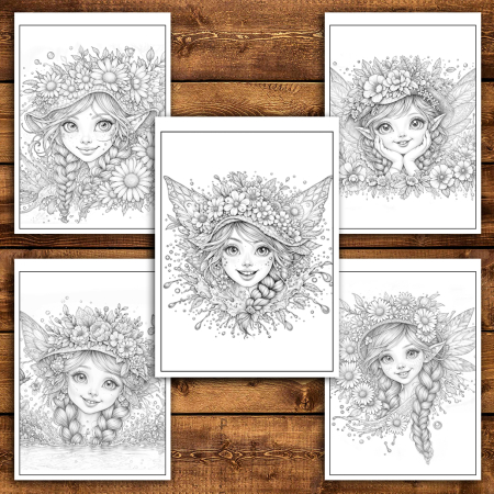 Martisor de colorat, 50 de ilustratii format A5, carte de colorat cu spira metalica, model: Portrete cu Zane [3]