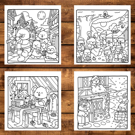 Martisor de colorat pentru copii, 40 de ilustratii format A6 in cutie cu tematica de primavara, model: Lumea Basmelor [3]