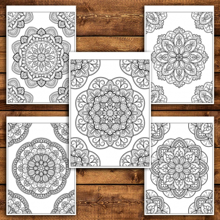 Mega Carte de colorat pentru relaxare si antistres, 100 de ilustratii, Mandale, 206 pagini [3]