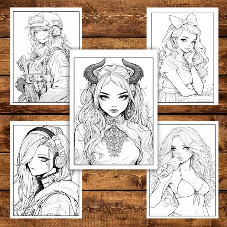 Mega cartea de colorat pentru relaxare si antistres, un mix de 100 de ilustratii, Editia Anime, 206 pagini [3]